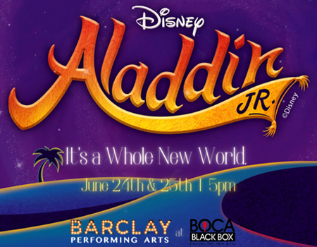 BARCLAY Performing Arts Presents: Aladdin Jr. @ Boca Black Box